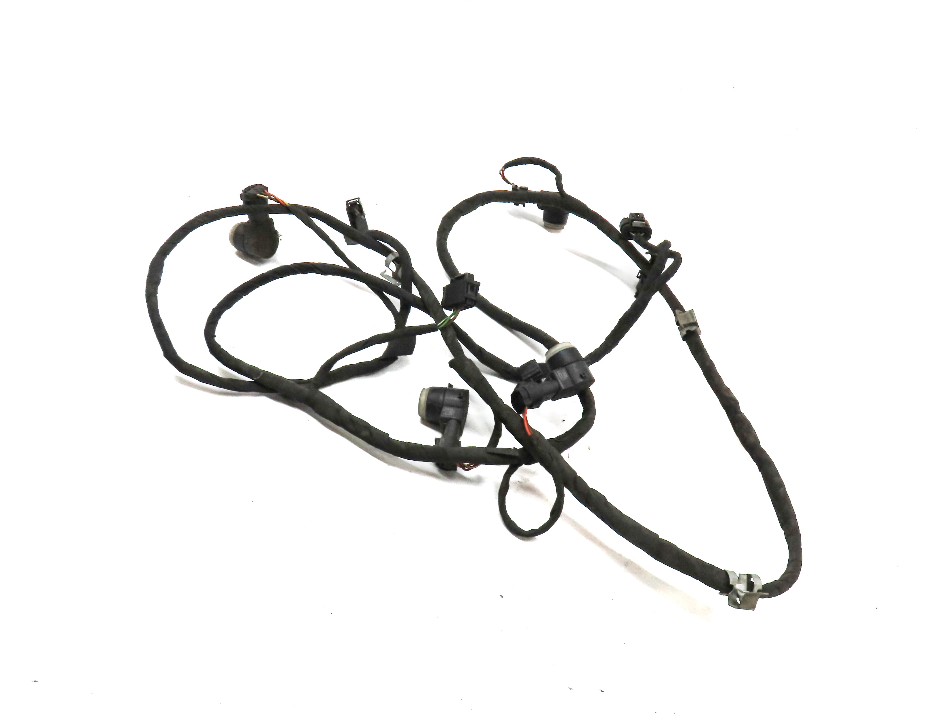 2013 MERCEDES GL450 (X166) REAR PARK ASSIST PDC SENSOR SET/4 w/HARNESS (WHITE) — exact item pictured